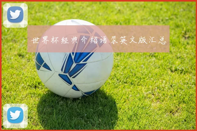 世界杯经典介绍语录英文版汇总
